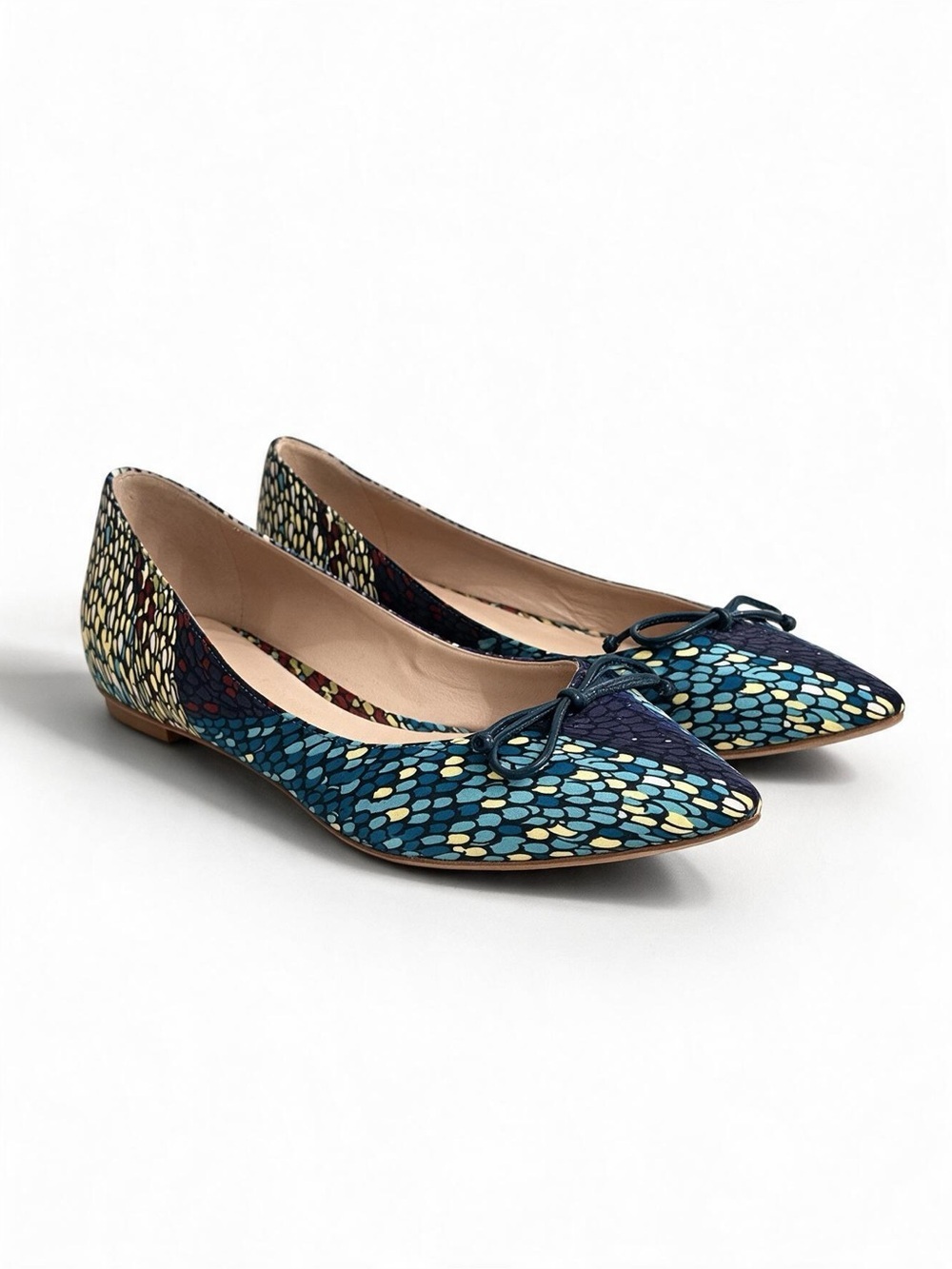 Missoni Pointed Toe Ballet Flats – Multicolor Print